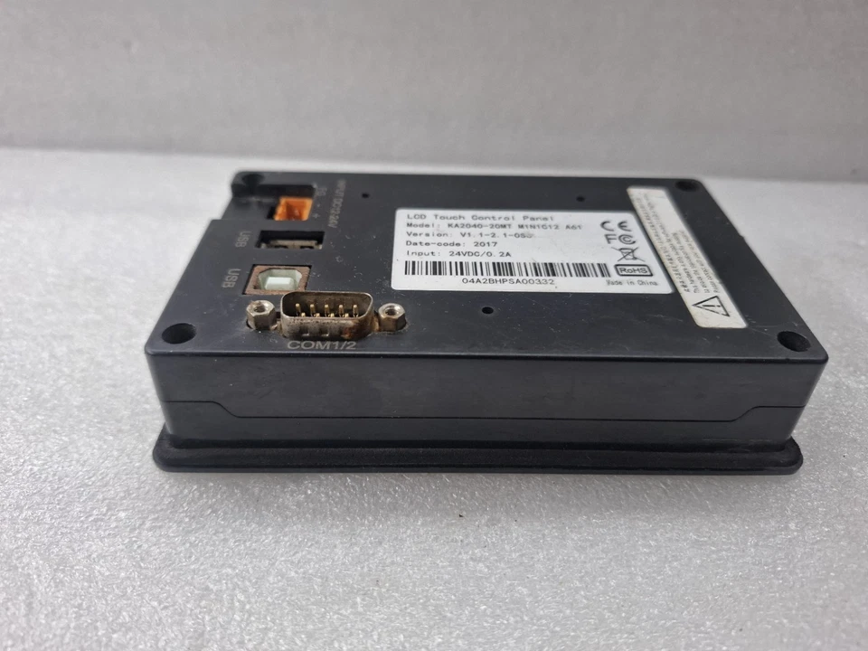 LCD TOUCH CONTROL PANEL KA2040-20MT M1N1C12 A61 24VDC/0.2A.